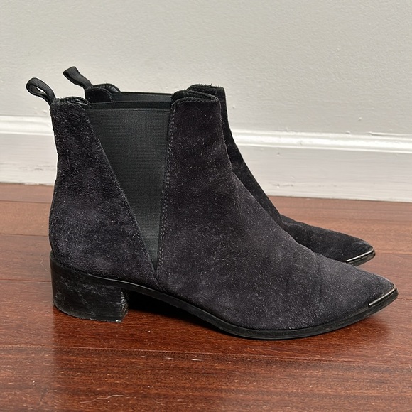 Acne studios suede Chelsea boots | Dark Navy - Picture 2 of 5